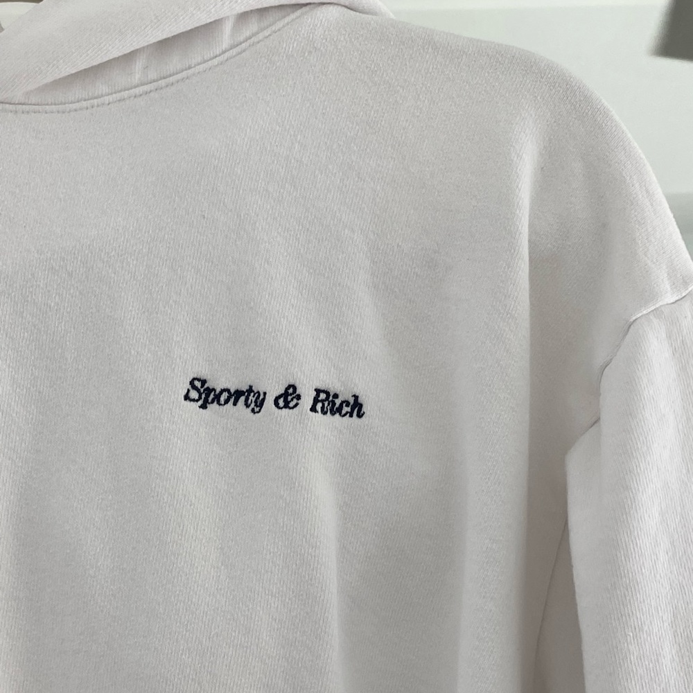SPORTY & RICH ALL WHITE SWEATSHIRT